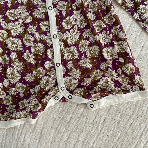 Milkbarn Floral Snap Romper + Bib - Picture 4 of 5